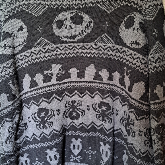 Disney Tim Burton The Nightmare Before Christmas Womens Medium Cardigan Sweater - Picture 7 of 7